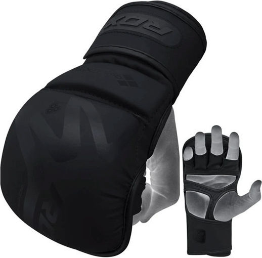RDX Leather MMA Gloves Black