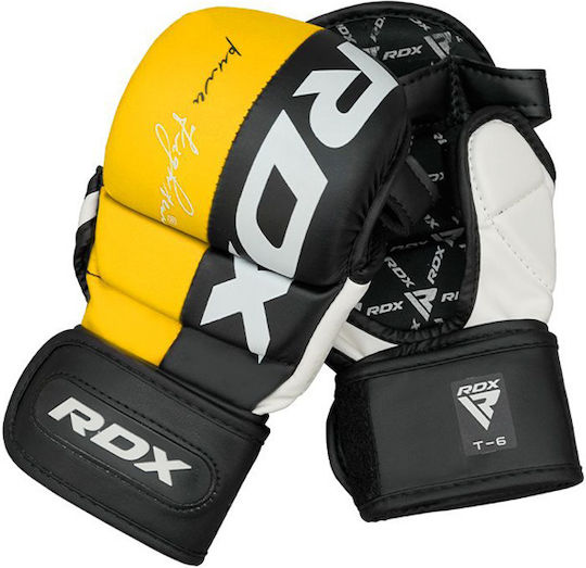 RDX Grappling MMA Handschuhe Leder Gelb