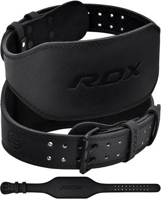 Curea din piele pentru sală Rdx 15cm 6'' Negru XL