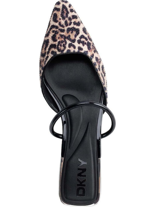 Cabbi Mules with Heel in Beige Color
