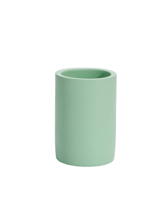 Inter Ceramic Mint Bathroom Box Icca 55658 Large Freestanding Polyresin 10.1x7cm Matte Mint