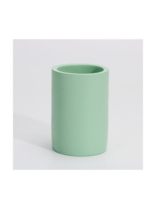 Inter Ceramic Mint Bathroom Box Icca 55658 Large Freestanding Polyresin 10.1x7cm Matte Mint