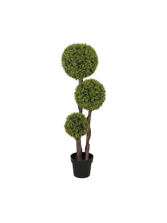 Homcom Künstliche Buchsbaum Pflanze 3 Kugeln Inklusive Topf Verstärkter Sockel Höhe 115 cm 830-705v01gn