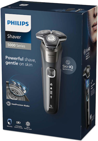 Philips Series 5000 S5887/30 Περιστρεφόμενη Ξυριστική Μηχανή Προσώπου Επαναφορτιζόμενη