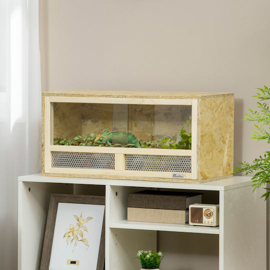 Pawhut Ενυδρείο Ερπετών Terrarium 60x29.5x29.5cm