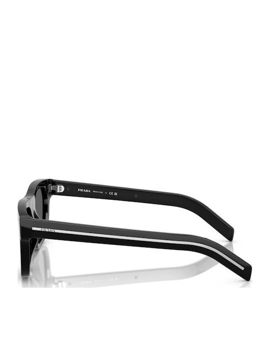 Prada Men's Sunglasses with Black Plastic Frame and Gray Lens PRB12S 16K731