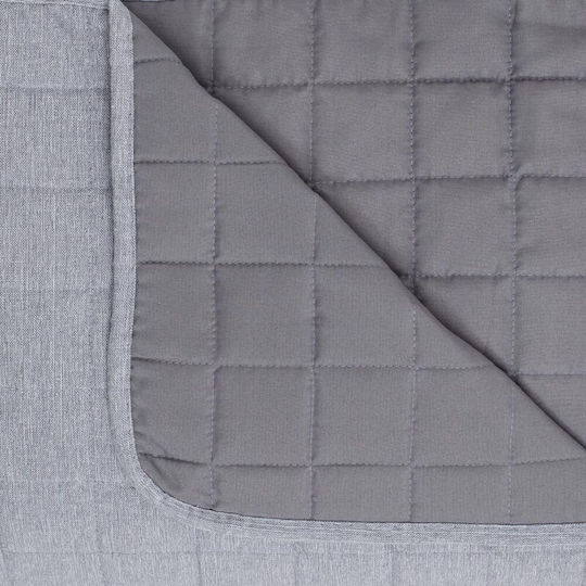 Boreas Cuvertură Extra-dublu din Poliester Gri 220x240cm