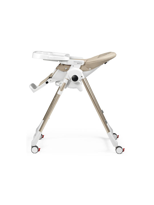 Peg Perego Prima Pappa Αναδιπλούμενο Καρεκλάκι Φαγητού 2 in 1 Μπεζ