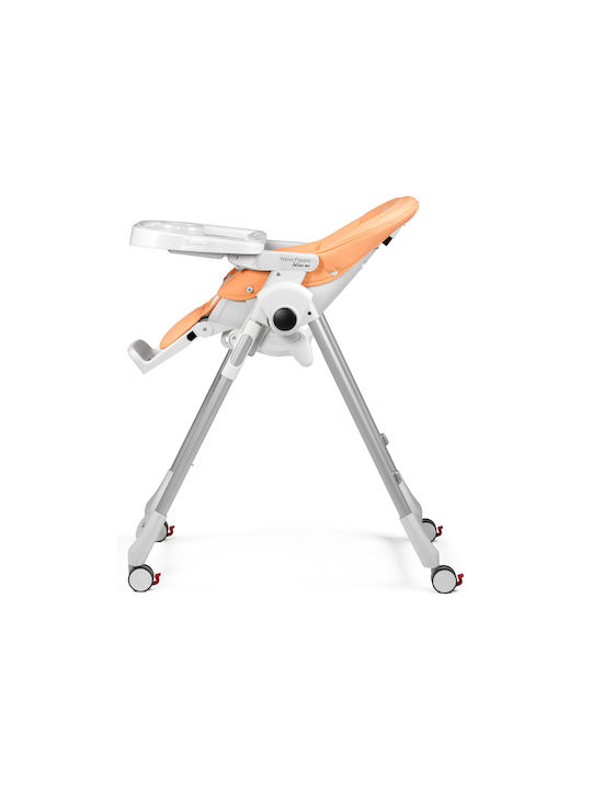 Peg Perego Prima Pappa Klappbarer Baby Hochstuhl mit Höhenverstellbar Orange
