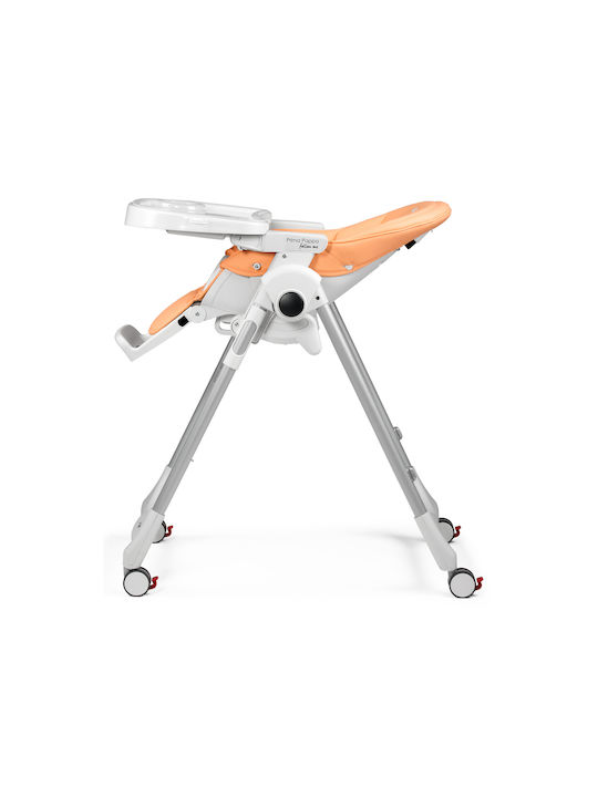 Peg Perego Prima Pappa Klappbarer Baby Hochstuhl mit Höhenverstellbar Orange