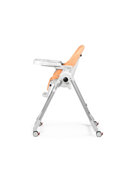 Peg Perego Prima Pappa Klappbarer Baby Hochstuhl mit Höhenverstellbar Orange