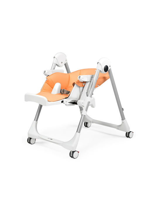 Peg Perego Prima Pappa Klappbarer Baby Hochstuhl mit Höhenverstellbar Orange
