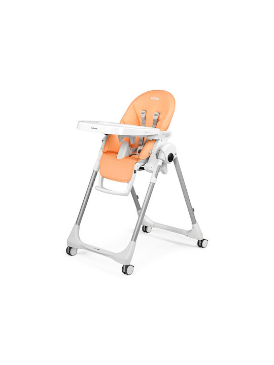 Peg Perego Prima Pappa Klappbarer Baby Hochstuhl mit Höhenverstellbar Orange