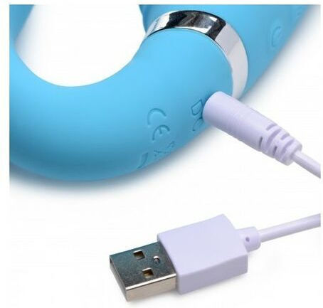 Strap U Mighty Rider Vibrating Strapless Strap-On Без презрамки Страп-он с Дилдо с вибрация в Син цвят