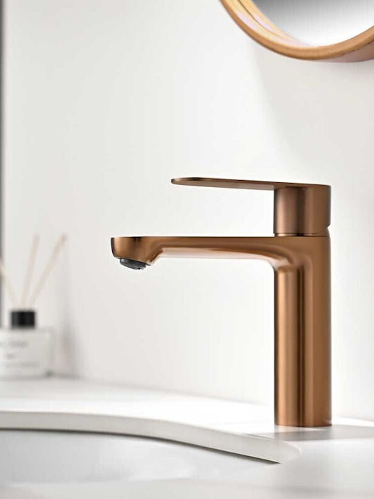 Inter Ceramic Verona ICF 111320 Mixer Brush Rose Gold Sink Matte Standing 17 Cm Rose Gold