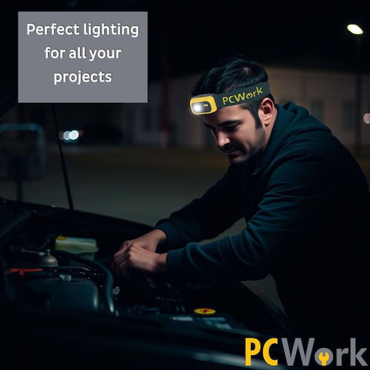 Pcwork Презареждащ се Челник LED IPX6 с Максимална Яркост 200лм Червен