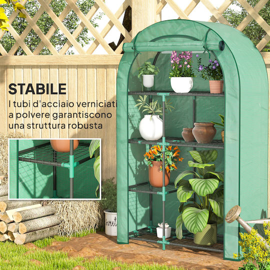 Outsunny 4 Niveluri Seră și Rafturi 1x0.45x1.6m