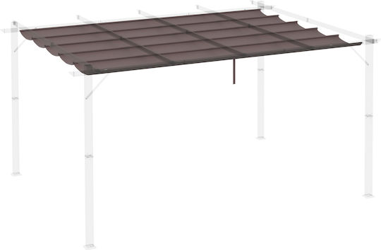 Outsunny Покривало за беседка Кафяв 3x4m