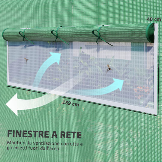 Outsunny 84H-219V02GN Θερμοκήπιο Τούνελ 6x3x2m