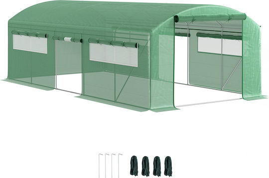 Outsunny 84H-219V02GN Θερμοκήπιο Τούνελ 6x3x2m