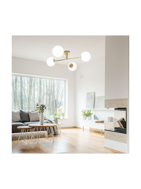 App1248-4cp Gold Ceiling Light Fixture