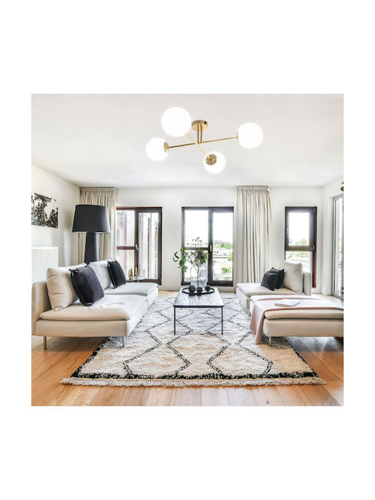 App1248-4cp Gold Ceiling Light Fixture