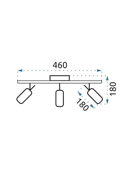 Φωτιστικο Οροφης Τοιχου Σημειο Αντακραστη App747-3c