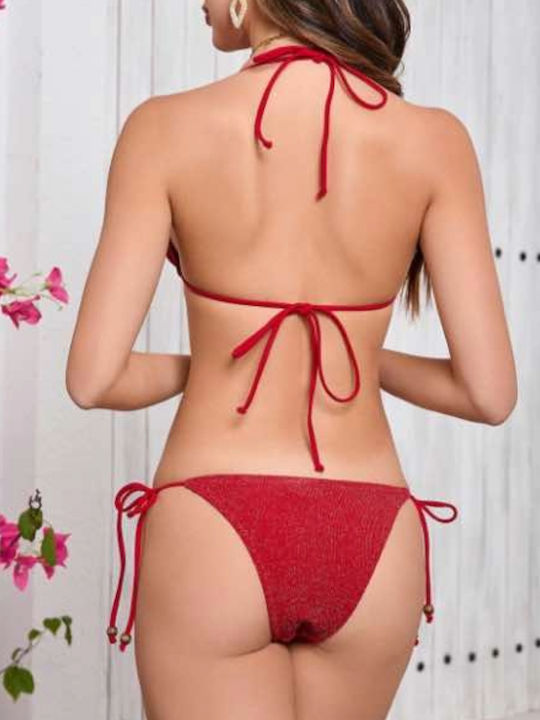 Set Bikini με Ελαφριά Ενίσχυση Κόκκινο