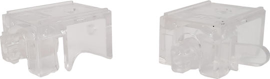 Central Home Baza șinei pentru perdele Perete din Plastic Transparent 2buc