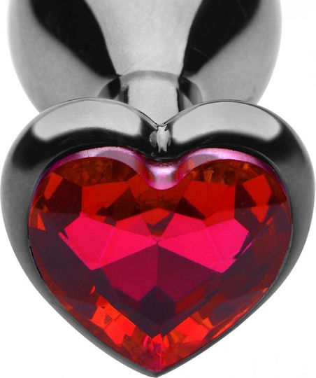 Naughty Toys Heart Base Plug Anal Mic Roșu