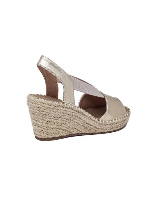 Macarena Damenplattformen im Espadrilles-Stil Goldene