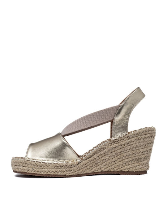 Women's Platform Espadrilles Gold