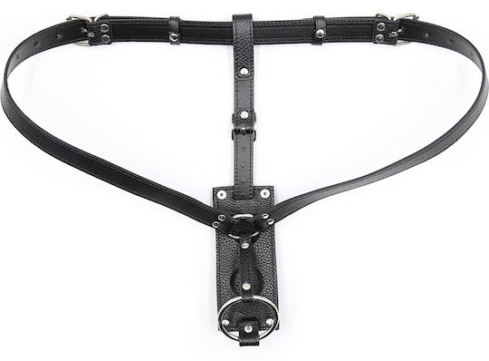 Leder-Strap-On-Harness-String mit zwei Dildos Produktcode Sw-15768