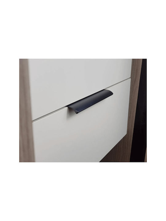 Hidden Kitchen Drawer Handle Aluminum Black 160mm