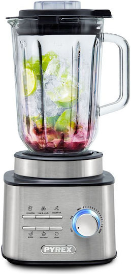 Pyrex SB-880 Blender with Glass Jug 1.5lt 1500W Inox