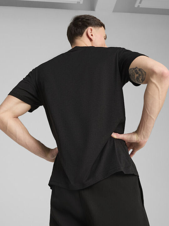 PUMA Essentials Heather T-shirt Μαύρο