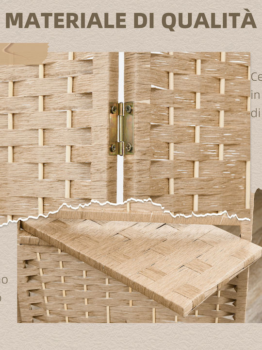 HomCom Διακοσμητικό Παραβάν Μεταλλικό 160x170cm