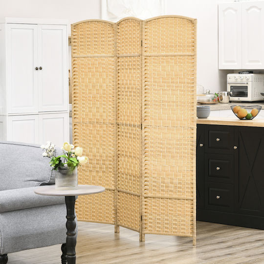 HomCom Διακοσμητικό Παραβάν Ξύλινο 135x180cm