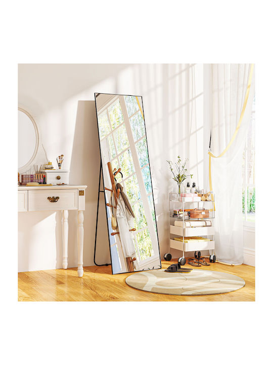 HomCom Καθρέπτης με Μαύρο Μεταλλικό Πλαίσιο 150x40cm