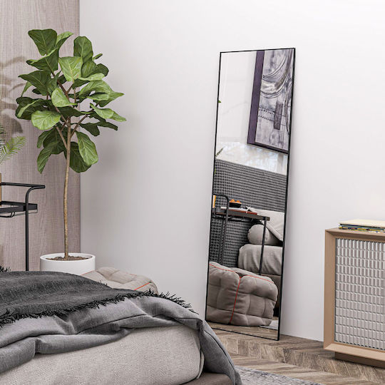 HomCom Καθρέπτης με Μαύρο Μεταλλικό Πλαίσιο 150x40cm