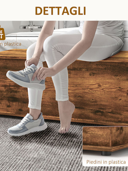 HomCom Декоративна куфар Дърво Кафяв 100x40x40бр