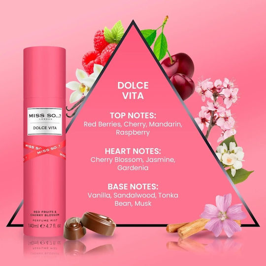 So...? Dolce Vita Rote Früchte & Kirschblüten Körper- & Haarnebel 140ml