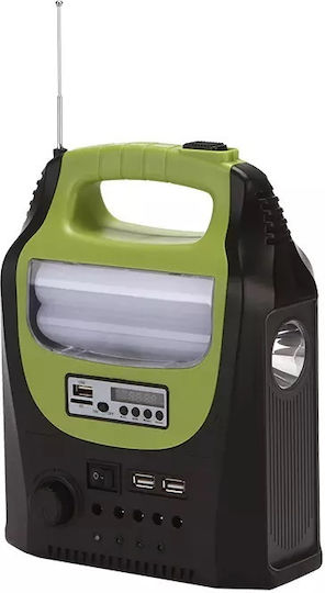 Sistem de Iluminat Solar + Încărcare Difuzor USB SD MP3 Player Radio FM Panou Solar Baterie Lanternă + Lampă 3 Becuri LED