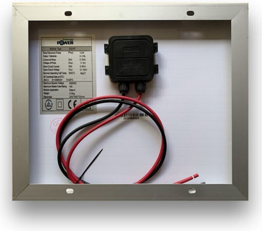 BA01005 Policristalină Panou Fotovoltaic 10W 12V 250x340x17mm