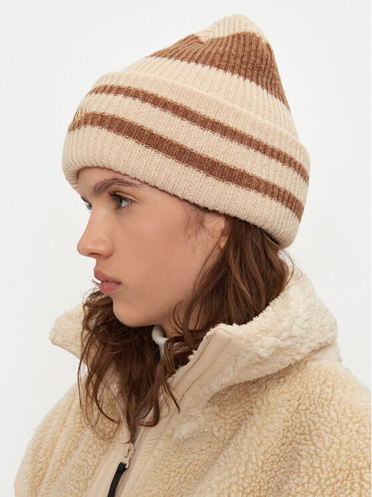 Beanie Unisex Beanie Knitted in Beige color