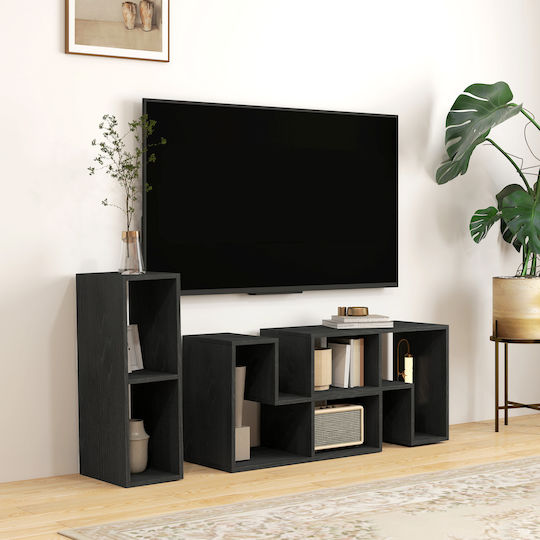 Black TV Stand L180xD30.5xH44cm