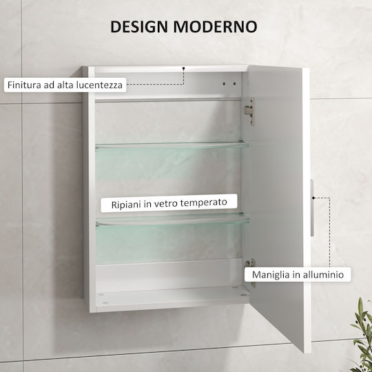 HomCom Ντουλάπι Μπάνιου 40x15x55cm Λευκό
