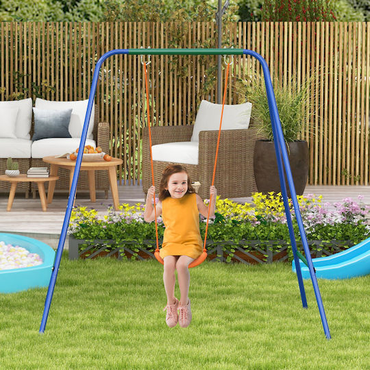 Outsunny Metal with Seat Belt Swing for 6+ months Orange