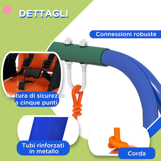 Outsunny Metal with Seat Belt Swing for 6+ months Orange