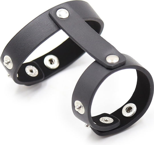 Naughty Toys Διπλό Δερμάτινο Δακτυλίδι Πέους Όρχεων Κωδικός Προϊόντος Sw-55306